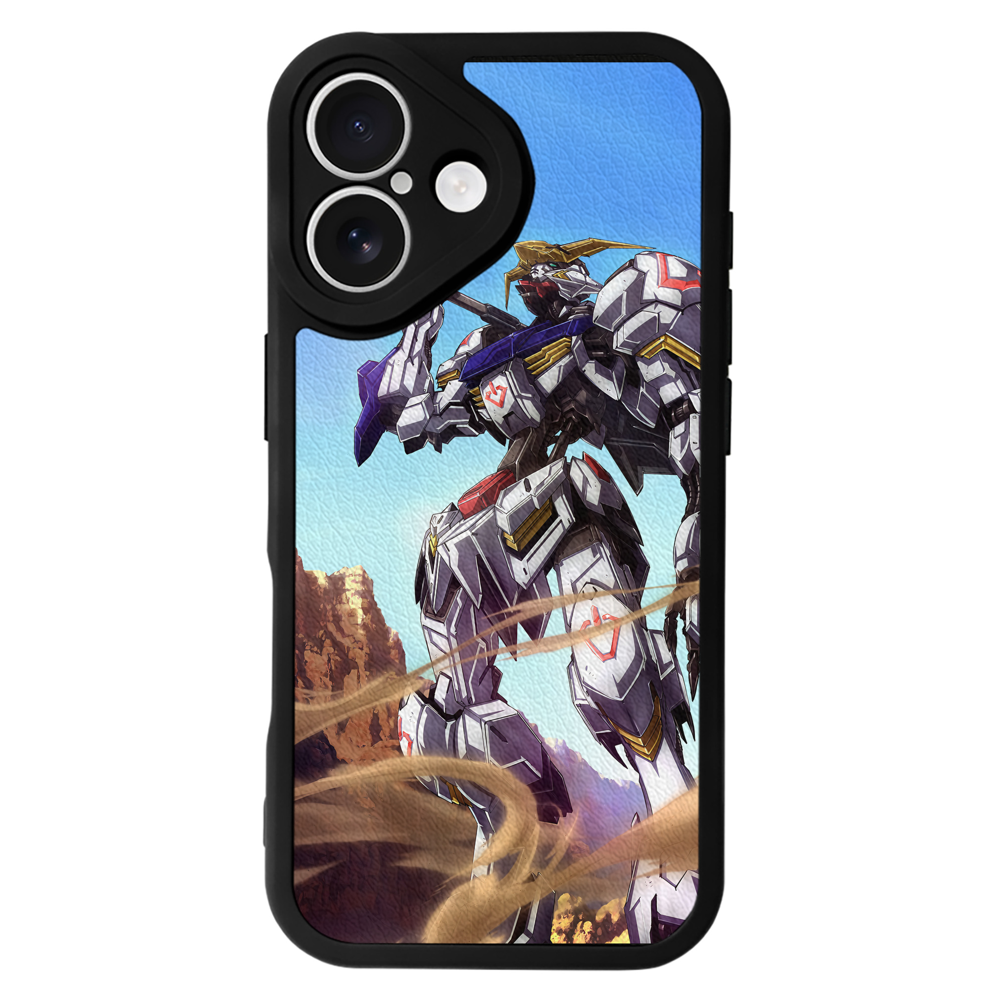 （画像用） 機動戦士ガンダム Mobile Suit Gundam 【iPhone 16シリーズ対応】シリコンスマホケース（レザー調） 材質：シリコン